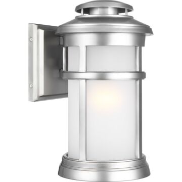 Newport One Light Outdoor Wall Lantern in Painted Brushed Steel by Visual Comfort Studio