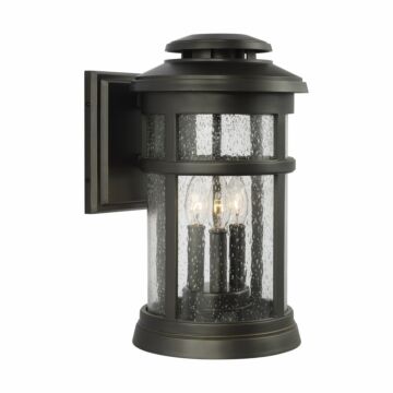 Newport Three Light Outdoor Wall Lantern in Antique Bronze by Visual Comfort Studio