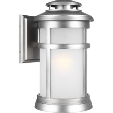 Newport One Light Outdoor Wall Lantern in Painted Brushed Steel by Visual Comfort Studio