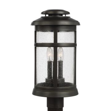 Newport Three Light Outdoor Post Lantern in Antique Bronze by Visual Comfort Studio