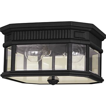 Feiss Cotswold Lane Collection 7 Inch Outdoor Lantern in Black Finish
