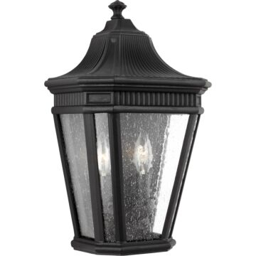 Generation Lighting Cotswold Lane 16" 2-Light Outdoor Wall Lantern in Black