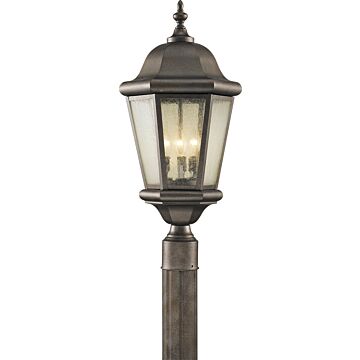 Generation Lighting Martinsville 3-Light Post Lantern in Corinthian Bronze