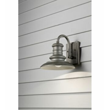 Generation Lighting Redding Station 9.7" LED Outdoor Wall Lantern in Tarnished Silver