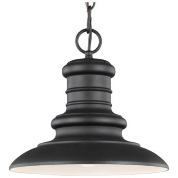 Generation Lighting Redding Station Contemporary Outdoor Hanging Light in Textured Black