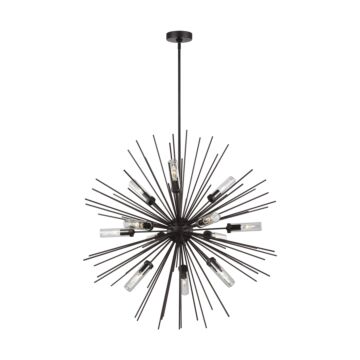 Hilo 12 Light Outdoor Chandelier in Oil Rubbed Bronze by Visual Comfort Studio
