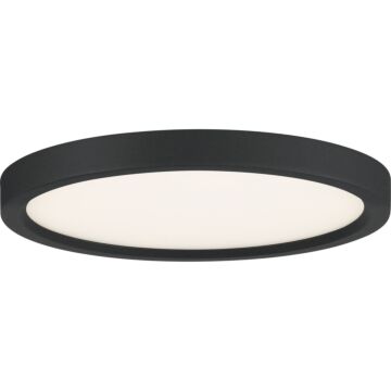 Outskirts LED Flush Mount in Earth Black by Quoizel
