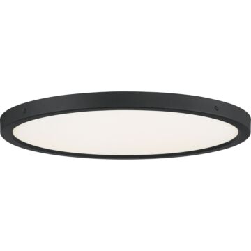 Outskirts LED Flush Mount in Earth Black by Quoizel