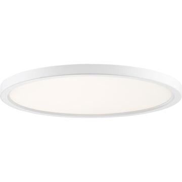Outskirts LED Flush Mount in Matte White by Quoizel