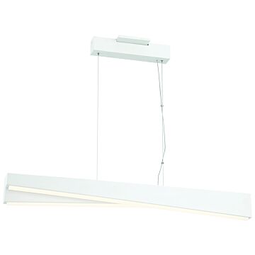 George Kovacs So Inclined 36 Inch Linear Pendant Light in Sand White