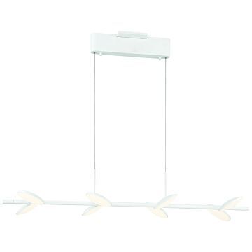 George Kovacs Eyespy 8 Light 39 Inch Linear Pendant Light in Matte White