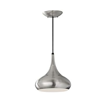 Generation Lighting Belle 10" Mini Pendant in Brushed Steel