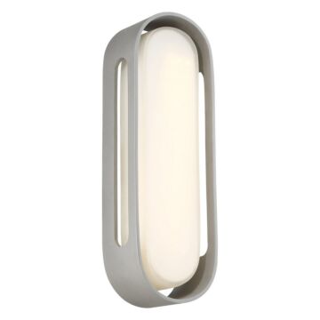 George Kovacs Floating Oval 15 Inch Outdoor Wall Light in Sand Silver