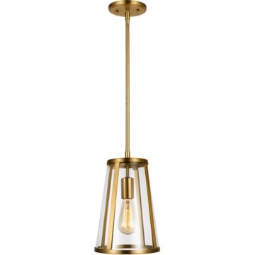Harrow One Light Pendant in Burnished Brass by Visual Comfort Studio
