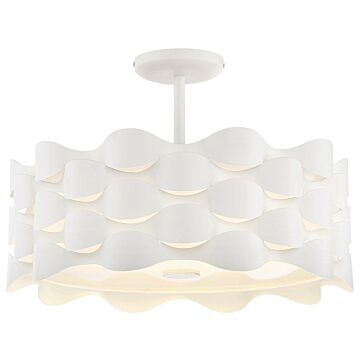 Coastal Current LED Semi Flush Mount in Sand White by George Kovacs