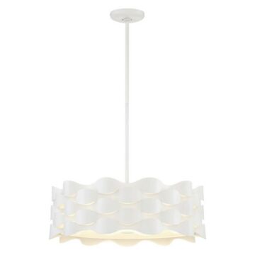 Coastal Current LED Pendant in Sand White by George Kovacs