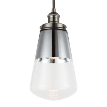Waveform One Light Pendant in Polished Nickel by Visual Comfort Studio