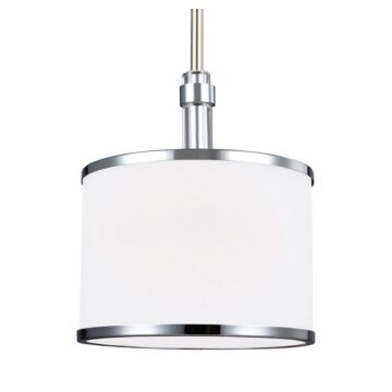 Generation Lighting Prospect Park 1-Light Mini-Pendant in Satin Nickel / Chrome