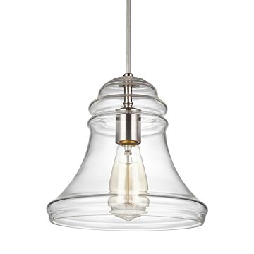 Sea Gull Lighting Doyle 9 75 Inch Mini Pendant in Satin Nickel