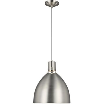 Brynne LED Pendant in Satin Nickel by Visual Comfort Studio