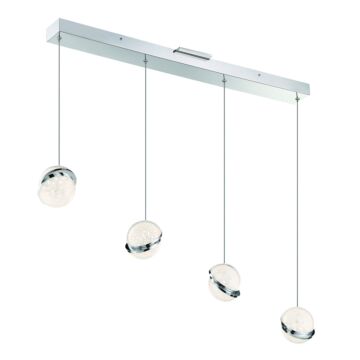 George Kovacs Silver Slice 4 Light 4 Inch Pendant Light in Chrome