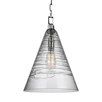 Elmore One Light Pendant in Chrome by Visual Comfort Studio