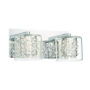 George Kovacs Wild Gems 2 Light 11 Inch Bathroom Vanity Light in Chrome