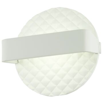 George Kovacs Quilted 7 Inch Wall Sconce in Matte White