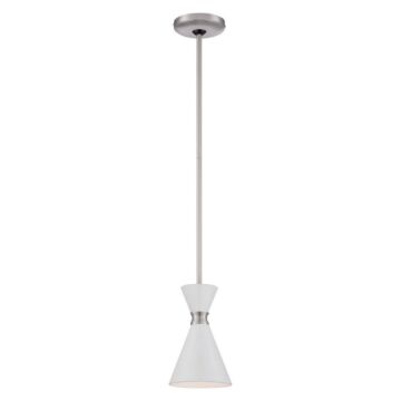George Kovacs Conic 6 Inch Pendant Light in Glitter Gloss White