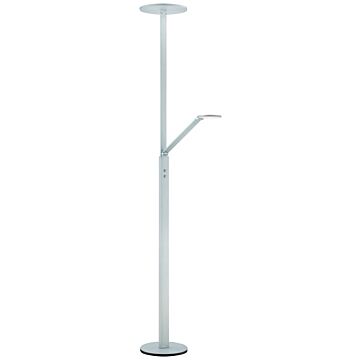 Task Portables LED Floor Lamp in Chiseled Nickel by George Kovacs