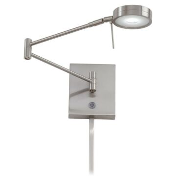 George'S Reading Room LED Swing Arm Wall Lamp in Brushed Nickel by George Kovacs