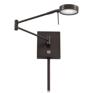 George'S Reading Room LED Swing Arm Wall Lamp in Copper Bronze Patina by George Kovacs