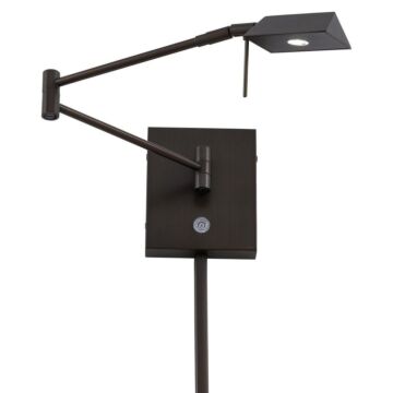 George'S Reading Room LED Swing Arm Wall Lamp in Copper Bronze Patina by George Kovacs