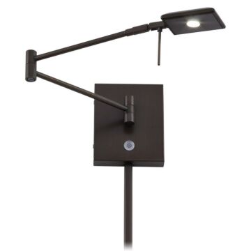 George'S Reading Room LED Swing Arm Wall Lamp in Copper Bronze Patina by George Kovacs