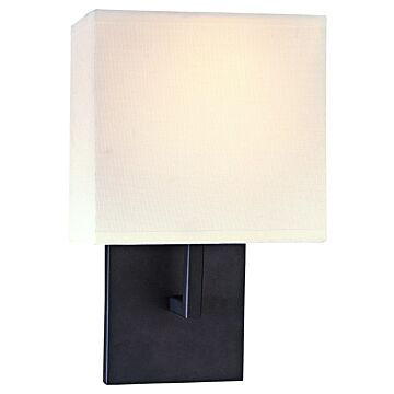 George Kovacs Squared Fabric Wall Sconce in Bronze