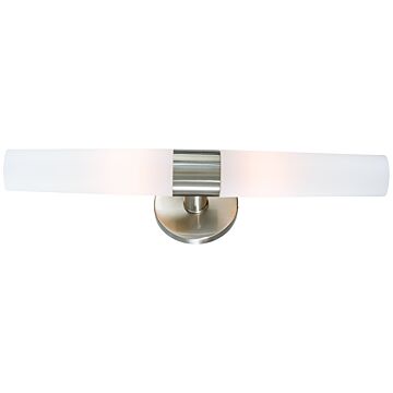 George Kovacs Saber 2 Light Bathroom Vanity Light in Brushed Nickel