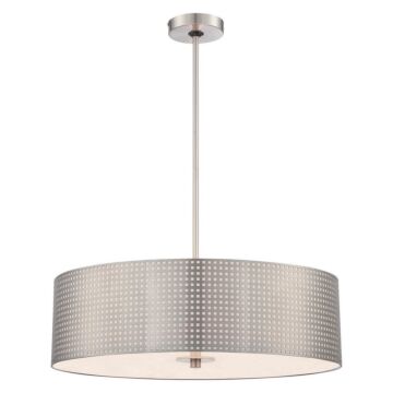 Grid Four Light Pendant in Brushed Nickel by George Kovacs