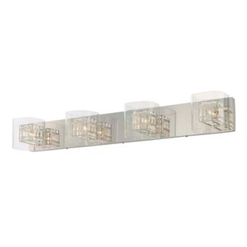 George Kovacs Jewel Box 4 Light Bathroom Vanity Light in Chrome