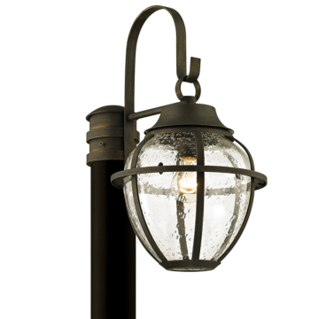 Bunker Hill One Light Post Lantern in Vintage Bronze by Troy Lighting
