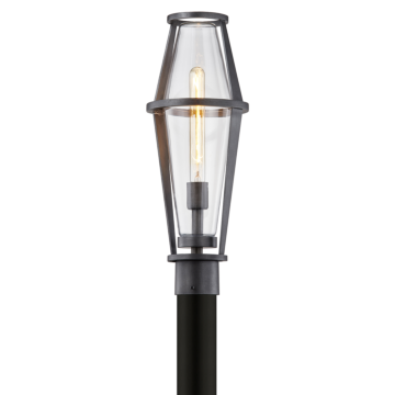 Prospect One Light Post Mount in Graphite by Troy Lighting