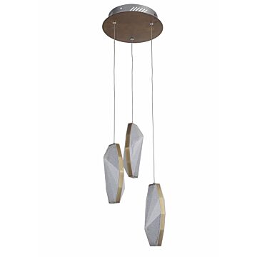 Craftmade Led Mini Pendant 3-Light 11" Mini Pendant in Patina Aged Brass