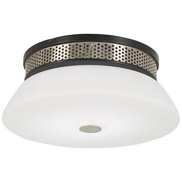 George Kovacs Tauten Ceiling Light in Coal with Brushed Nickel