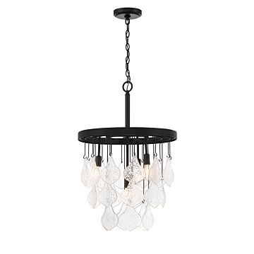 Vesi Four Light Pendant in Flat Black by Craftmade