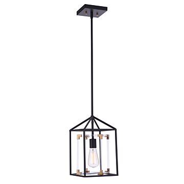 Aaron One Light Pendant in Flat Black Satin Brass by Craftmade