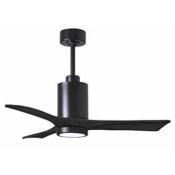 Patricia 6-Speed DC 60" Ceiling Fan w/ Integrated Light Kit in Matte Black with Matte Black blades
