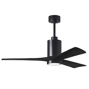 Patricia 6-Speed DC 60" Ceiling Fan w/ Integrated Light Kit in Matte Black with Matte Black blades