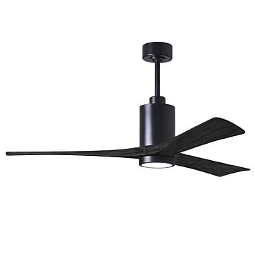 Patricia 6-Speed DC 60" Ceiling Fan w/ Integrated Light Kit in Matte Black with Matte Black blades