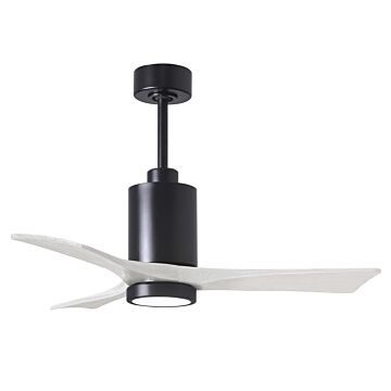 Patricia 6-Speed DC 42" Ceiling Fan w/ Integrated Light Kit in Matte Black with Matte White blades
