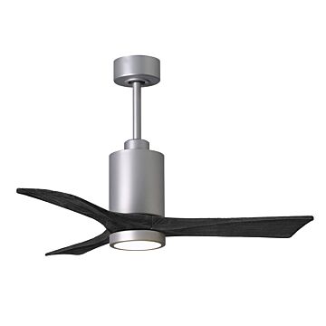 Patricia 6-Speed DC 60" Ceiling Fan w/ Integrated Light Kit in Brushed Nickel with Matte Black blades