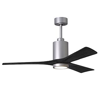 Patricia 6-Speed DC 60" Ceiling Fan w/ Integrated Light Kit in Brushed Nickel with Matte Black blades